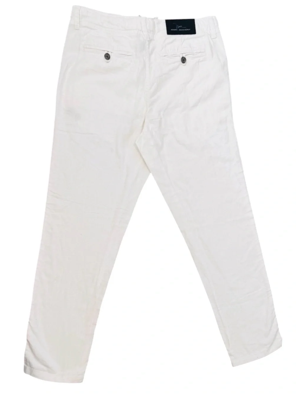 NWT Marc Anthony White Linen Blend Pants 30x32 Straight Casual Beach Summer